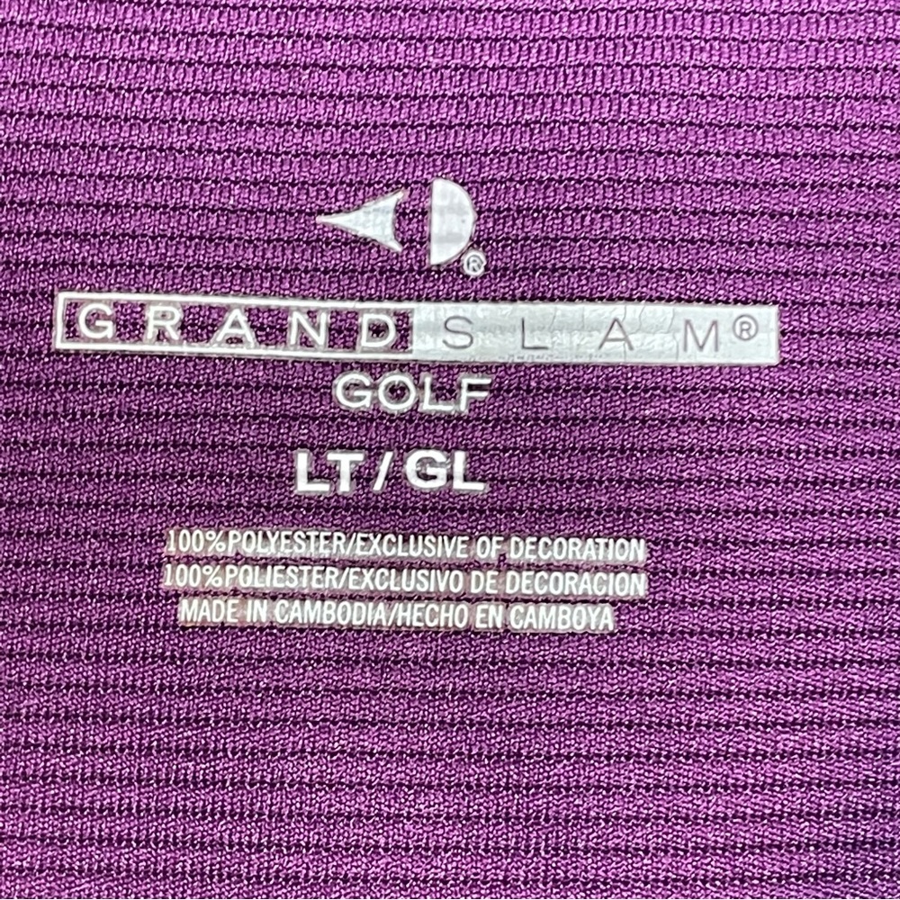 Grand Slam Men's Big & Tall Air Stretch Purple Golf Polo Shirt Large Tall NWT - Picture 3 of 9